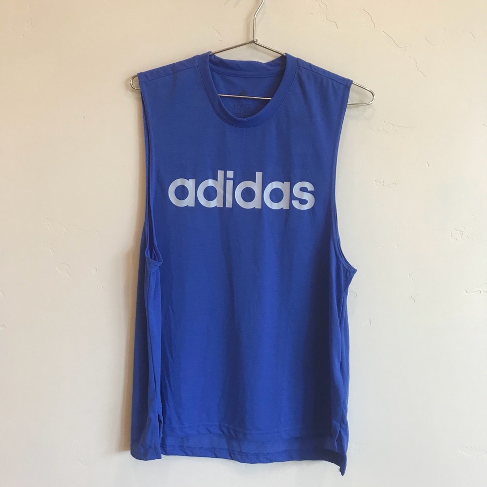 ADIDAS Lightweight Loose Fit Blue Dash Tank